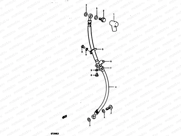 47 - BRAKE HOSE (GT200EX)