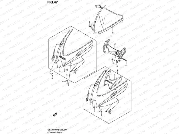 47 - COWLING BODY (MODEL K8)