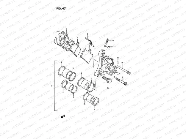47 - FRONT CALIPERS (MODEL N/P)