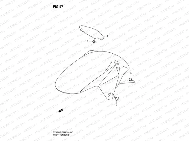 47 - FRONT FENDER (MODEL K3/K4/K5/K6)