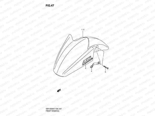 47 - FRONT FENDER (MODEL K7/K8)
