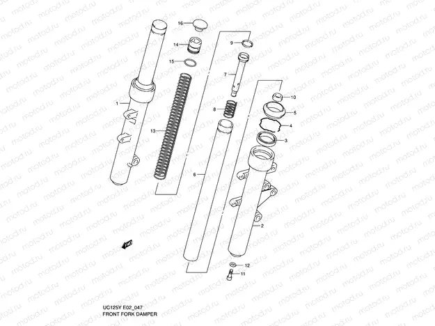47 - FRONT FORK DAMPER