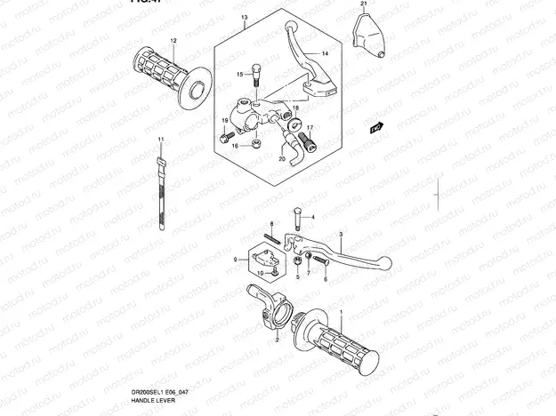 47 - HANDLE LEVER (DR200SEL1 E06)