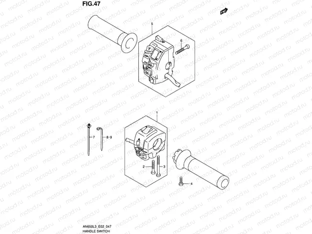 47 - HANDLE SWITCH (AN650L3 E02)