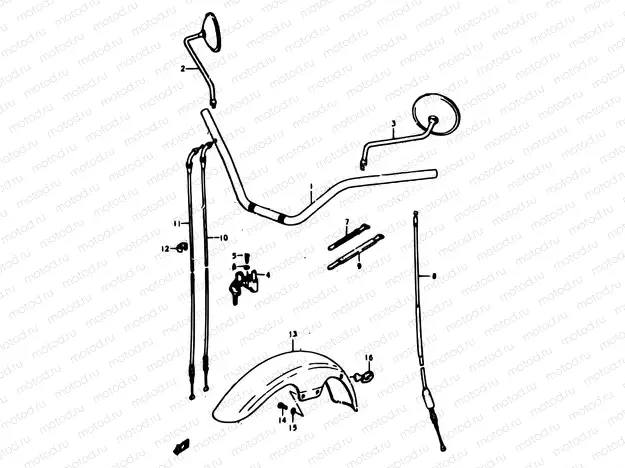 47 - HANDLEBAR-FRONT FENDER