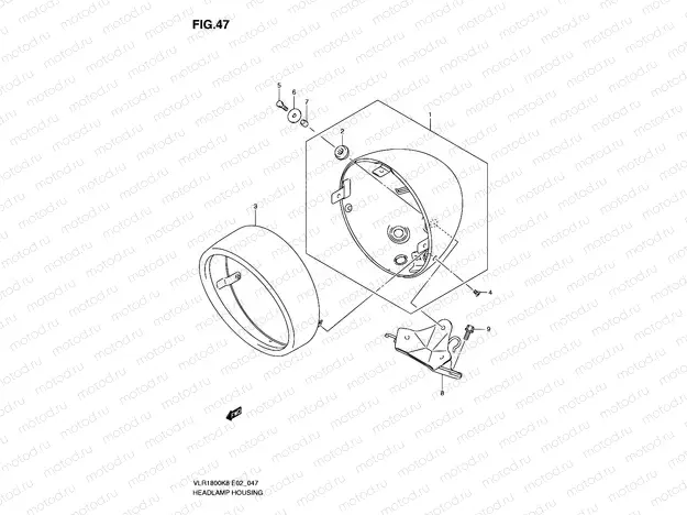 47 - HEADLAMP HOUSING