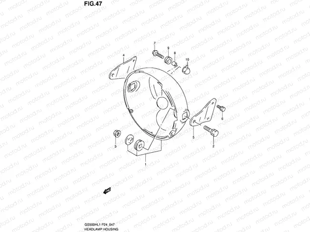 47 - HEADLAMP HOUSING (GS500H)