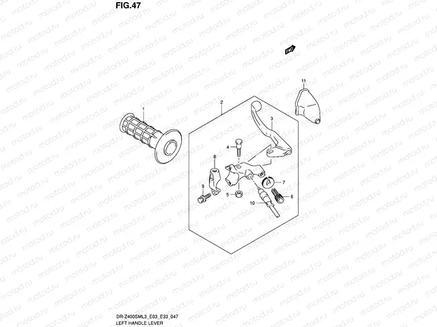 47 - LEFT HANDLE LEVER