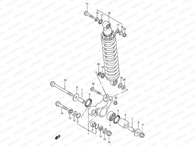 47 - REAR CUSHION LEVER