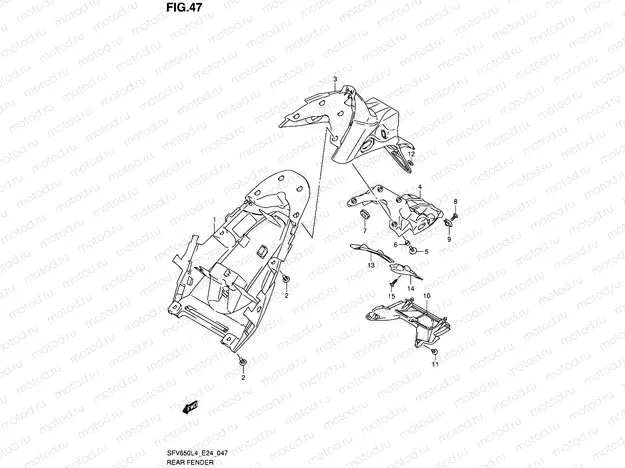 47 - REAR FENDER