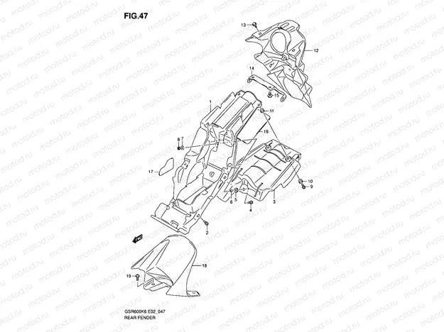 47 - REAR FENDER