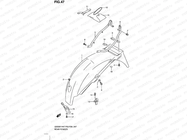 47 - REAR FENDER
