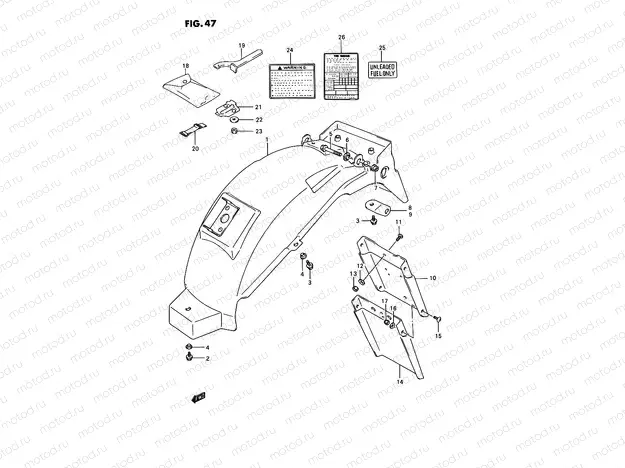 47 - REAR FENDER