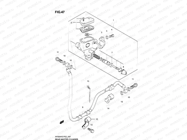 47 - REAR REAR MASTER CYLINDER