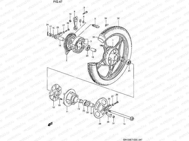 47 - REAR WHEEL