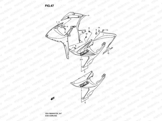 47 - SIDE COWLING (MODEL K6)