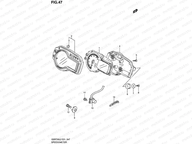 47 - SPEEDOMETER (GSR750AL2 E21)