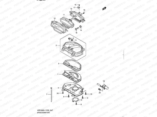 47 - SPEEDOMETER (VZR1800L1 E02)