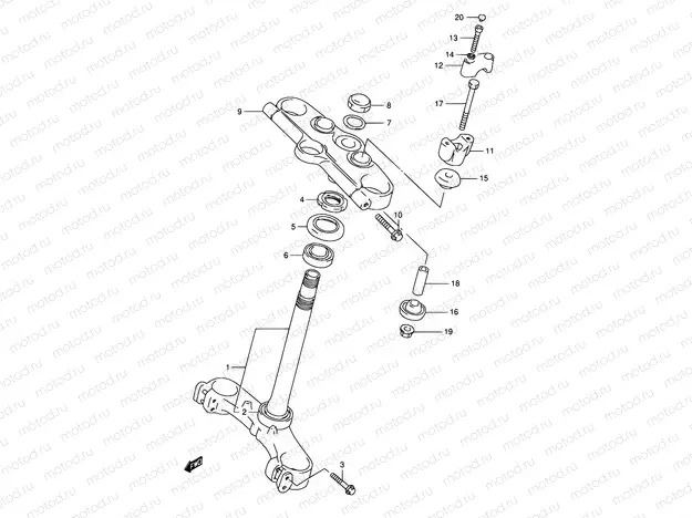 47 - STEERING STEM (GSF1200ST/SV/SW/SX/SY)