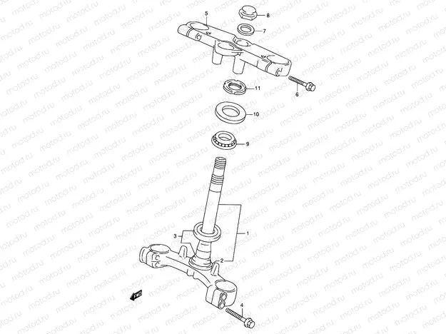 47 - STEERING STEM (MODEL W/X/Y/K1/K2)