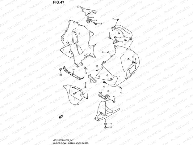 47 - UNDER COWL INSTALLTION PARTS