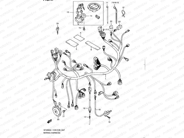 47 - WIRING HARNESS (SFV650L1 E28)