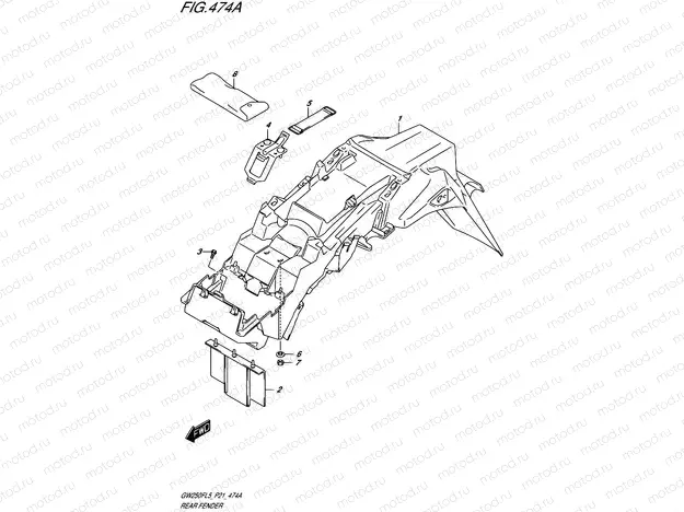 474A - REAR FENDER