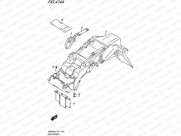 474A - REAR FENDER