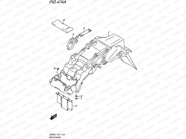 474A - REAR FENDER