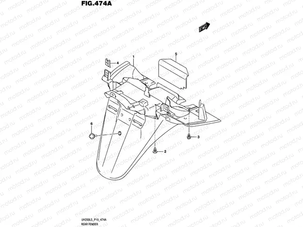 474A - REAR FENDER