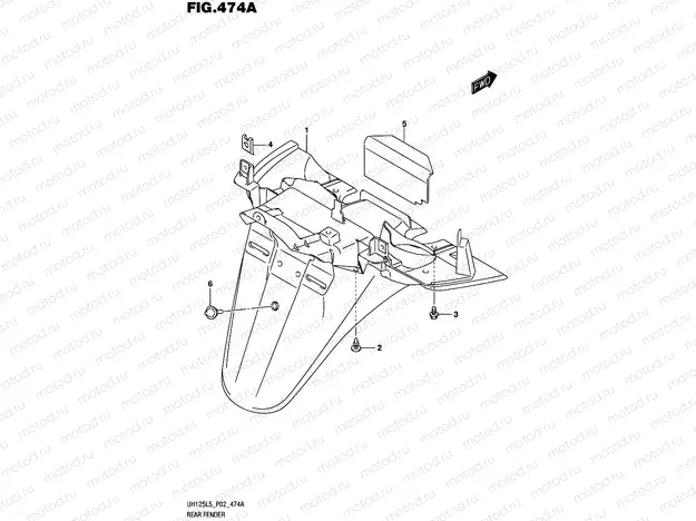474A - REAR FENDER