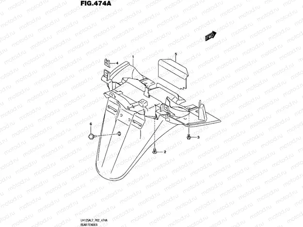 474A - REAR FENDER