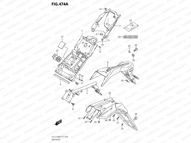 474A - REAR FENDER
