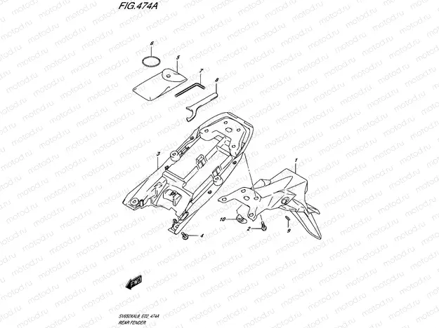 474A - REAR FENDER