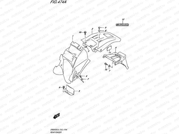 474A - REAR FENDER