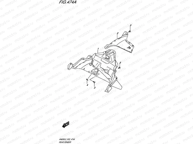 474A - REAR FENDER