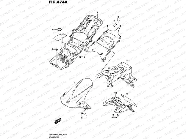 474A - REAR FENDER
