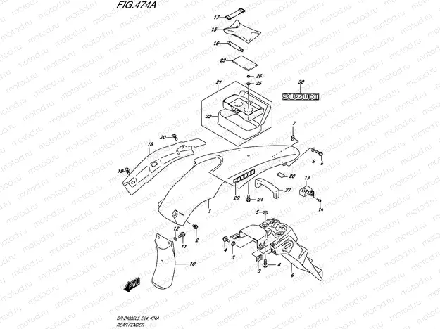 474A - REAR FENDER