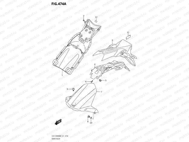 474A - REAR FENDER