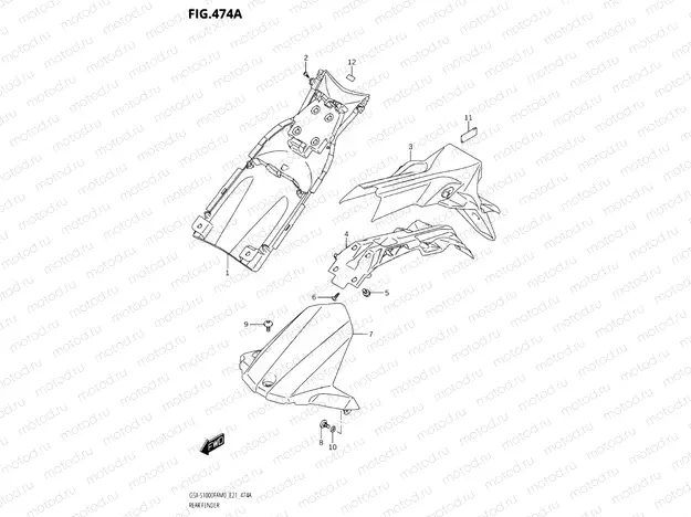 474A - REAR FENDER