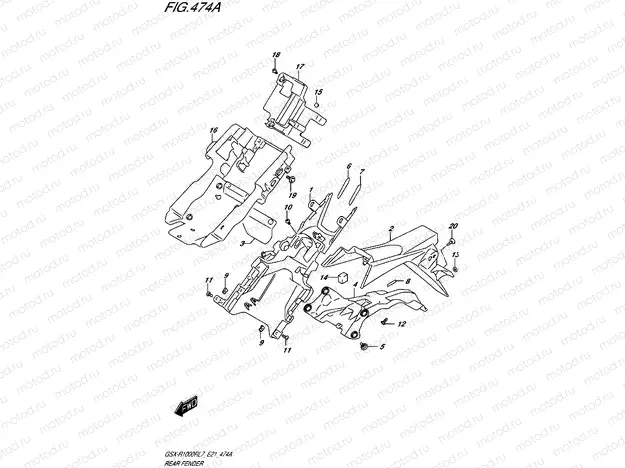 474A - REAR FENDER