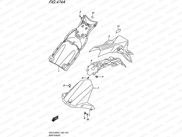 474A - REAR FENDER