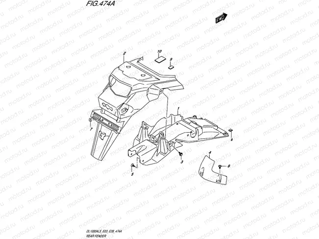 474A - REAR FENDER
