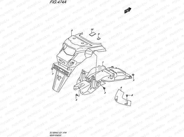 474A - REAR FENDER