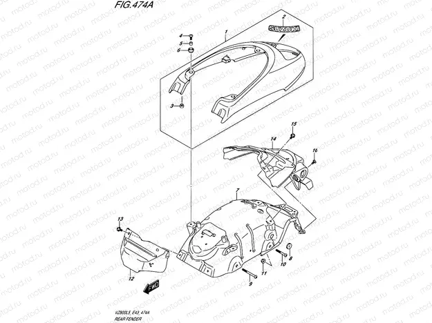 474A - REAR FENDER