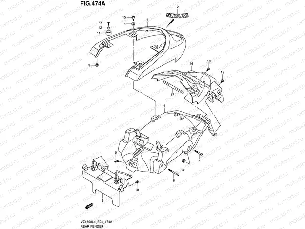 474A - REAR FENDER