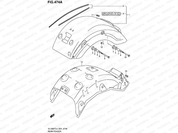 474A - REAR FENDER