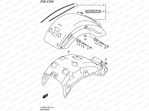 474A - REAR FENDER