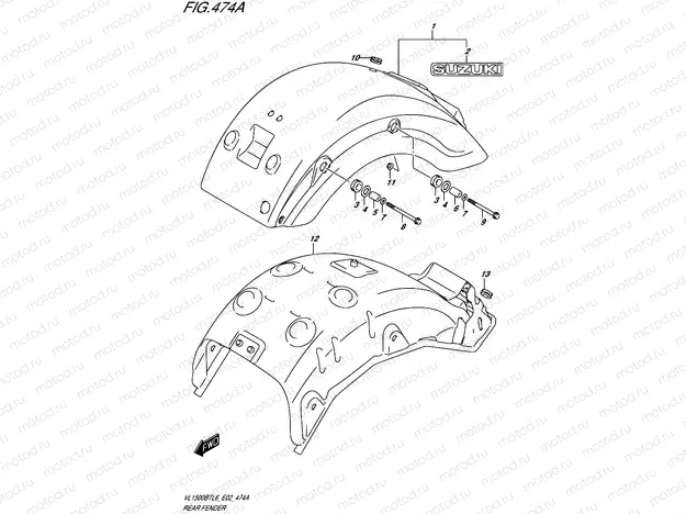 474A - REAR FENDER