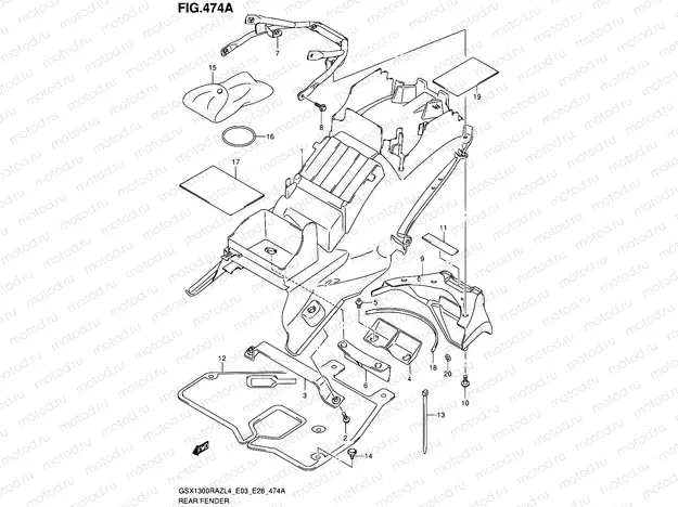 474A - REAR FENDER